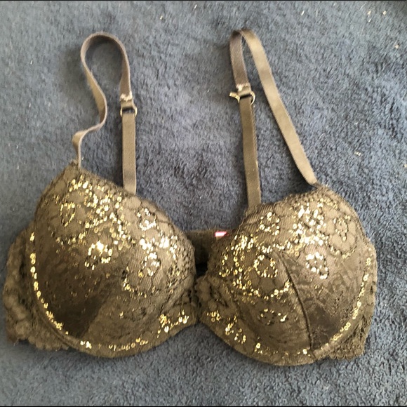 Black with gold sequin bra - Picture 2 of 7